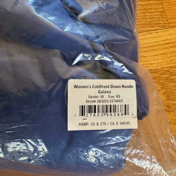 Outdoor Research Women's Coldfront Down Hooded Jacket Galaxy XS - Picture 13 of 13